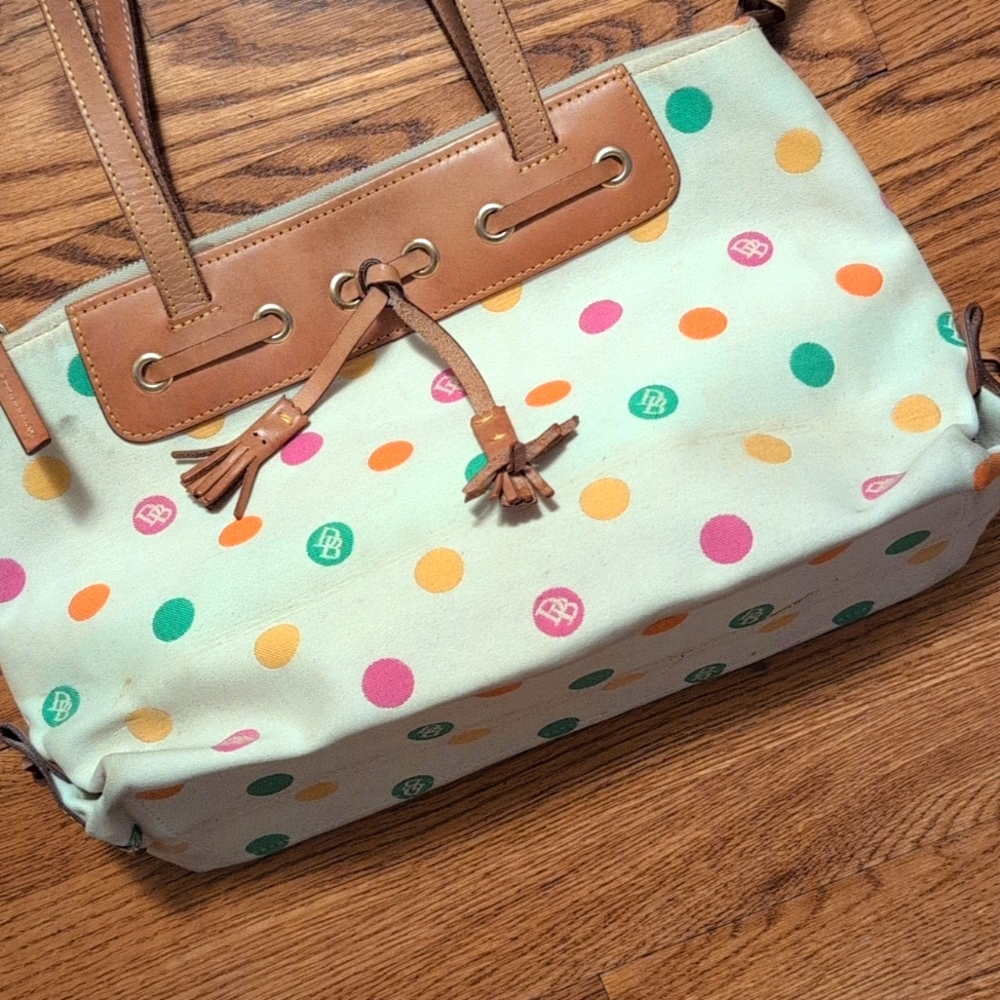 Dooney & Bourke - Polka Dot Monogram Shoulder Bag - Picture 2 of 9